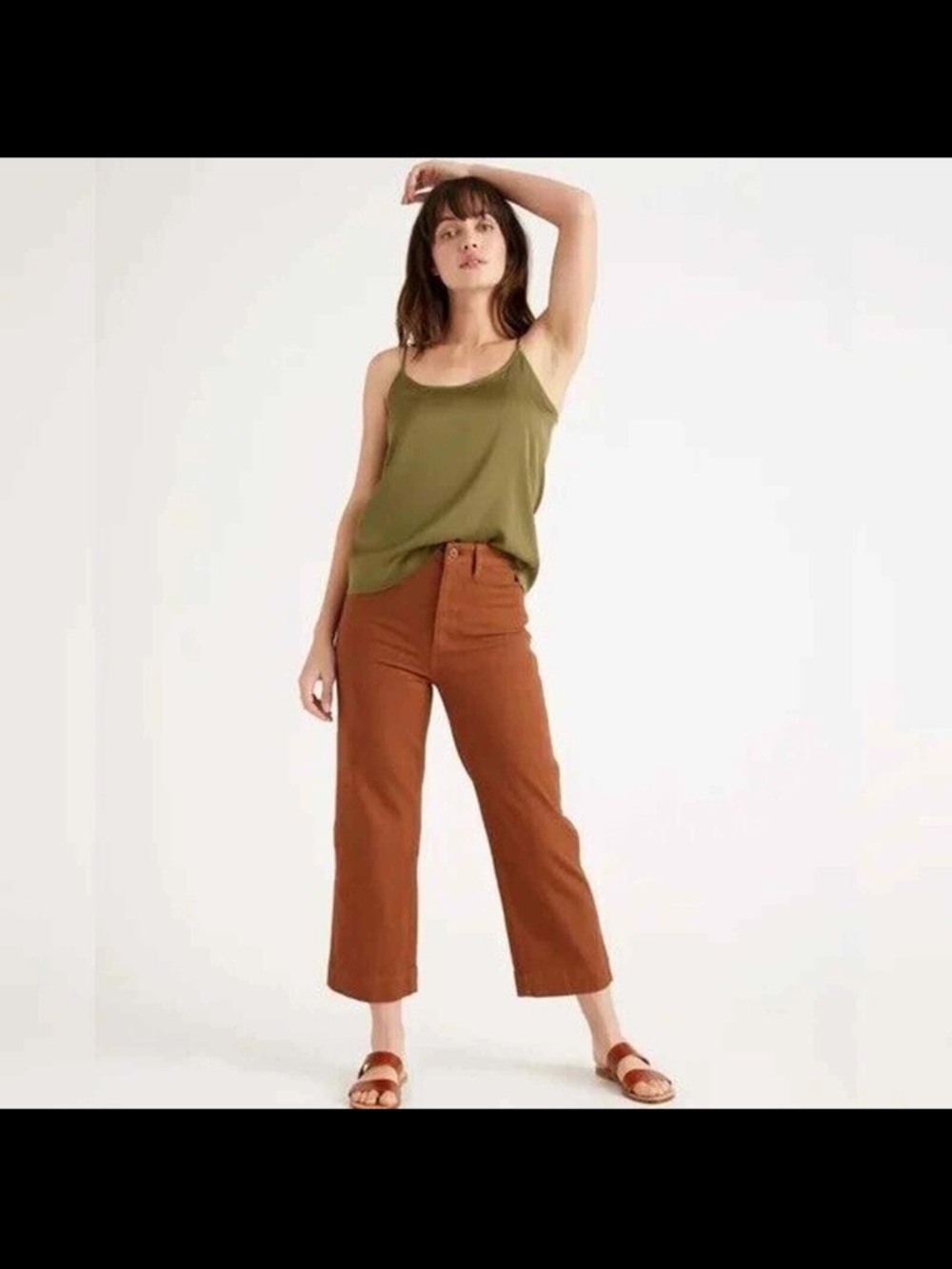 Quince Wide Leg Pants Rust Brown Women’s 30